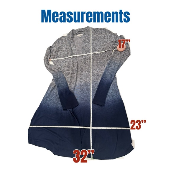 Maurices Heathered Gray and Navy Ombre Cardigan - Picture 4 of 4